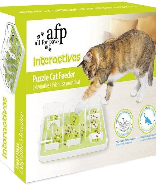 ALL FOR PAWS Interactive Hrănitor pisici cu eliberare recompense