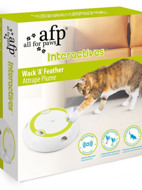 ALL FOR PAWS Interactive Jucărie pentru pisici Wack A Feather