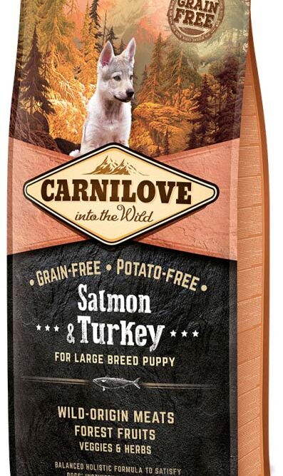 CARNILOVE PUPPY Large Somon şi curcan