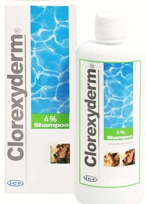 CLOREXYDERM Shampoo 4% Şampon dezinfectant pentru câini şi pisici 250ml