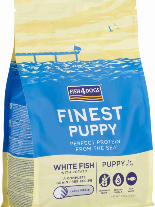 FISH4DOGS Finest PUPPY Peşte alb şi Cartofi