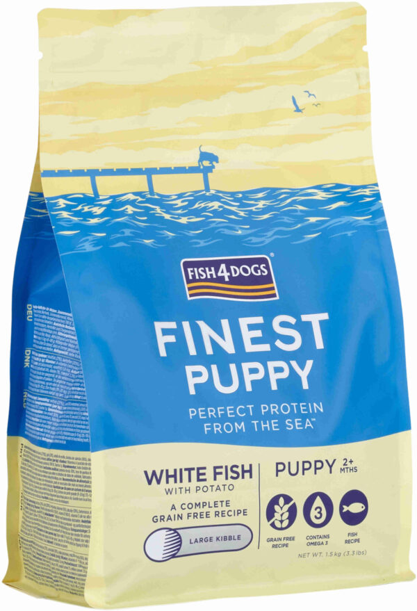 FISH4DOGS Finest PUPPY Peşte alb şi Cartofi