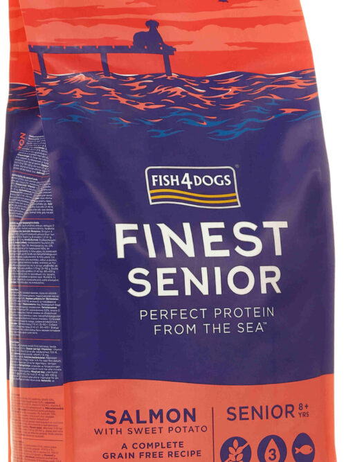 FISH4DOGS Finest SENIOR Somon şi Cartofi dulci