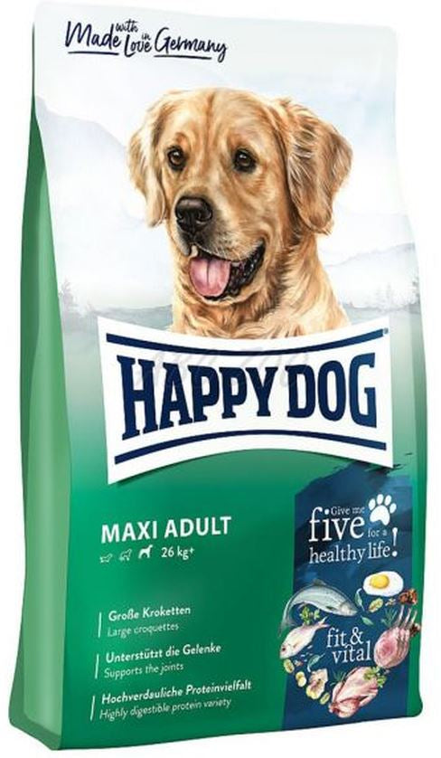 HAPPY DOG Supreme Fitt&Vital Adult Maxi Pasăre/Miel 14kg