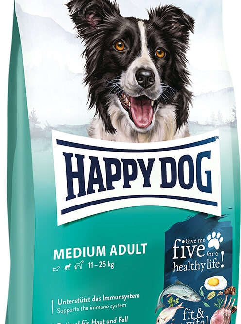 HAPPY DOG Supreme Fitt&Vital Adult Medium Pasăre/Miel 12kg