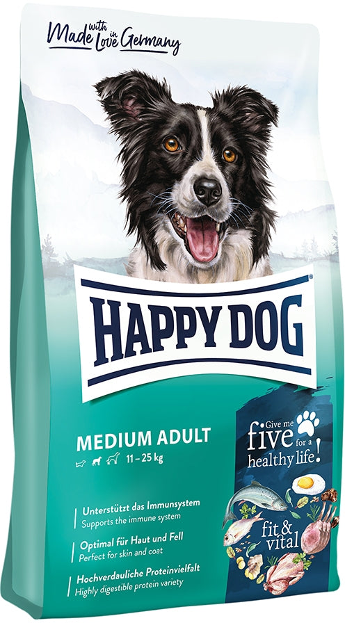 HAPPY DOG Supreme Fitt&Vital Adult Medium Pasăre/Miel 12kg