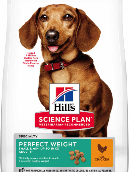 HILL's Canine Adult Small & Miniature PERFECT WEIGHT cu Pui 1