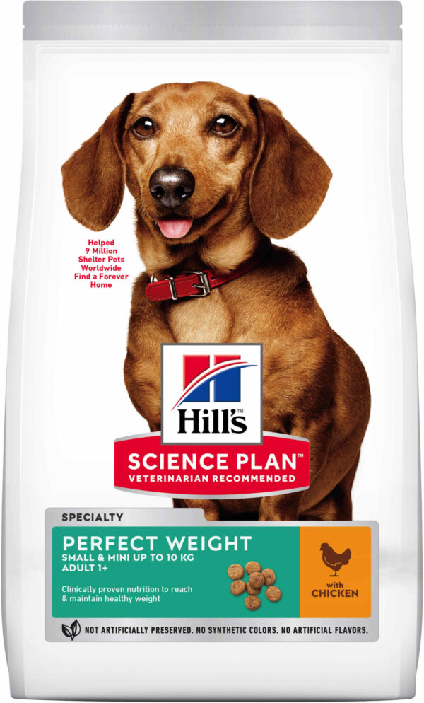 HILL's Canine Adult Small & Miniature PERFECT WEIGHT cu Pui 1