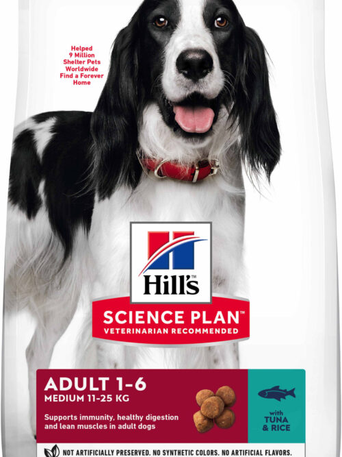 HILL's Canine Adult Talie Medie cu Ton şi Orez