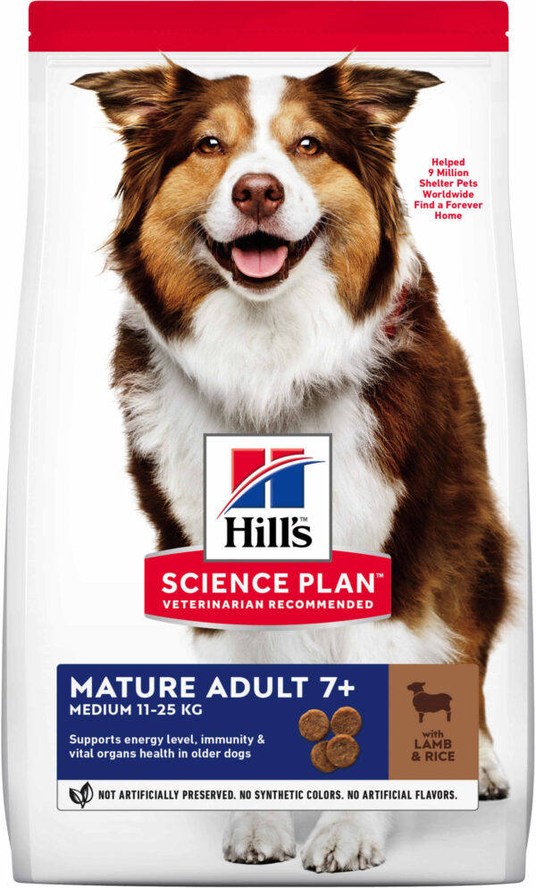 HILL's Canine MATURE Talie Medie cu Miel şi Orez