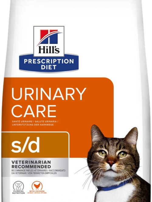 HILL's PD FELINE S/D Hrană uscată pentru dizolvarea struviţilor 3kg