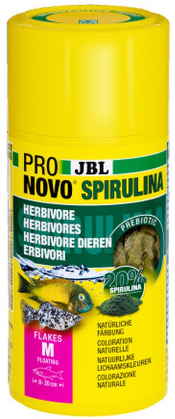 JBL ProNovo Spirulina Flakes M Hrană fulgi spirulină pentru toţi peştii