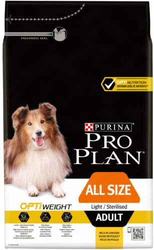 PRO PLAN Hrană uscată LIGHT pt câini Adulţi All Breed