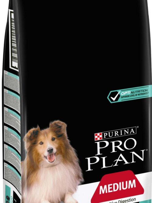 PRO PLAN Hrană uscată SENSITIVE DIGESTION câini Adult Medium Breed