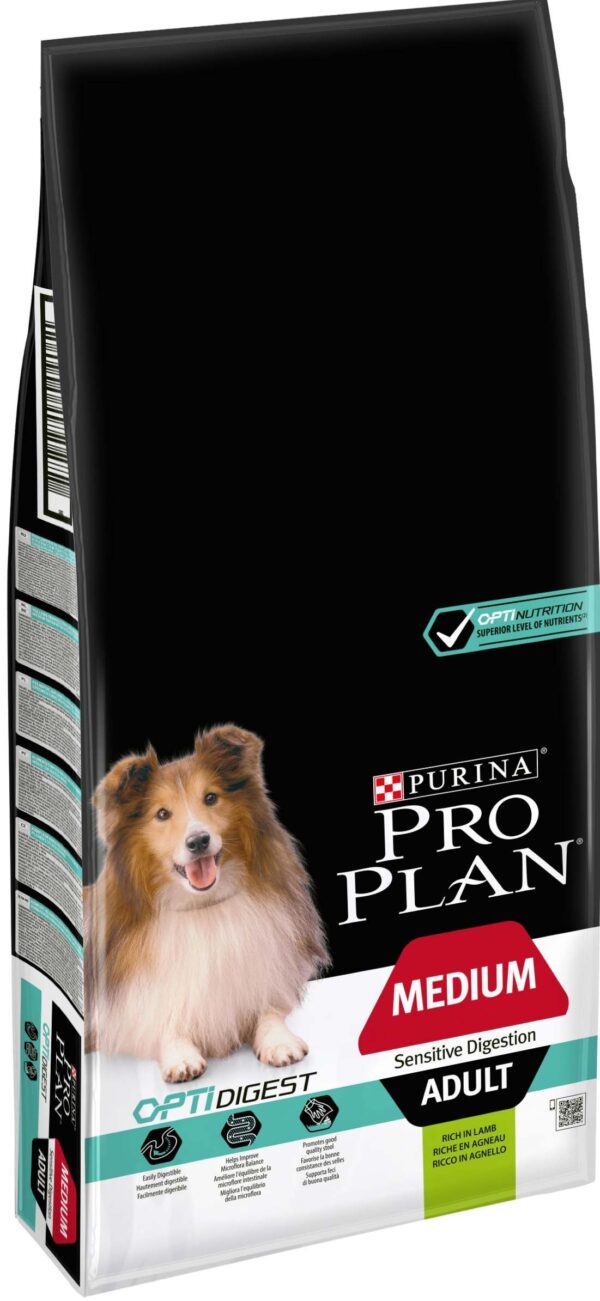 PRO PLAN Hrană uscată SENSITIVE DIGESTION câini Adult Medium Breed