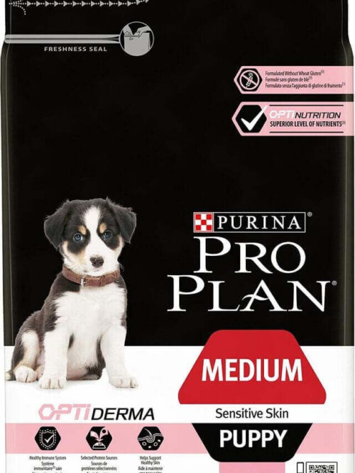 PRO PLAN Hrană uscată SENSITIVE SKIN pt câini Puppy Medium Breed