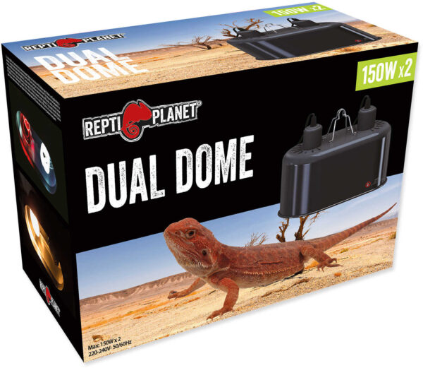 REPTI PLANET Lampă dublă din ceramică Dual DOME 2x150W