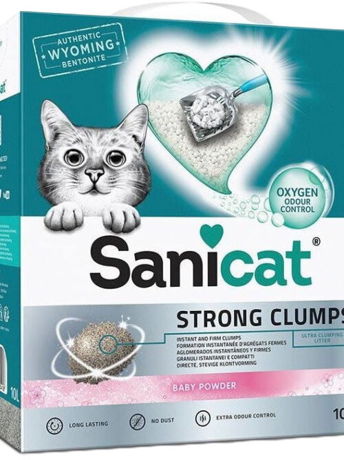 SANICAT Clumping Nisip pentru pisici Strong Clumps