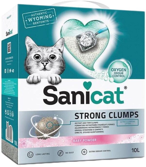 SANICAT Clumping Nisip pentru pisici Strong Clumps