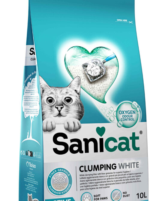 SANICAT Clumping Nisip pentru pisici White