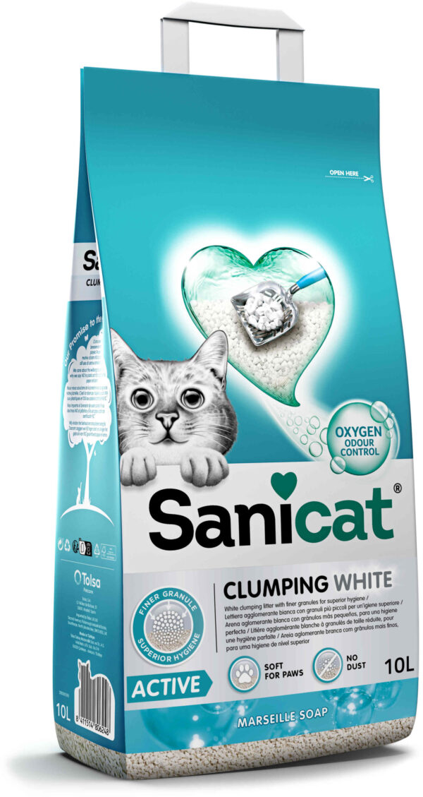 SANICAT Clumping Nisip pentru pisici White