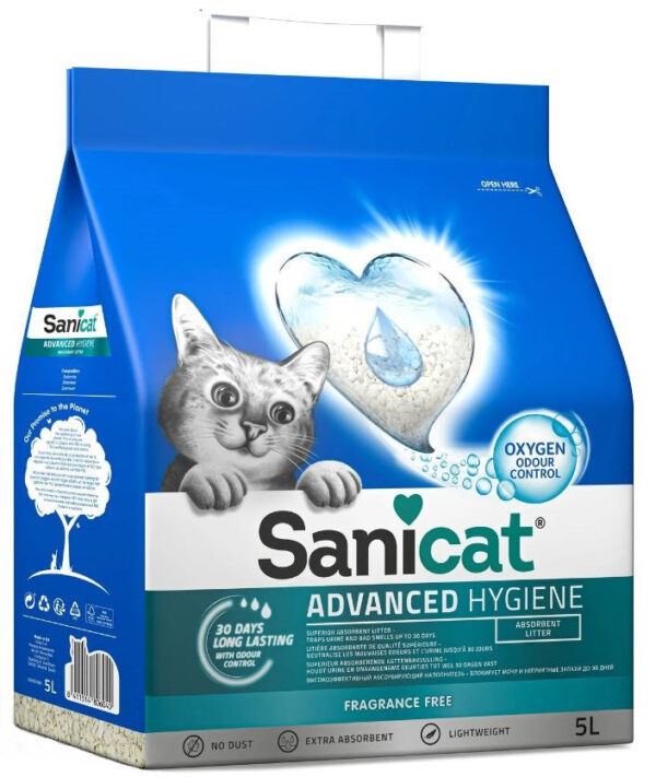 SANICAT Nisip igienic pentru pisici Advanced Hygiene