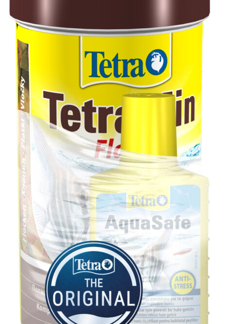 TETRA Min Flakes Hrană pentru peşti tropicali 500ml + Aqua Safe 100ml GRATIS