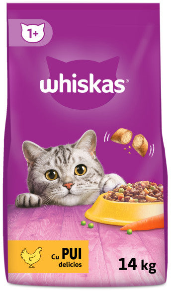 WHISKAS Hrană uscată pentru pisici adulte