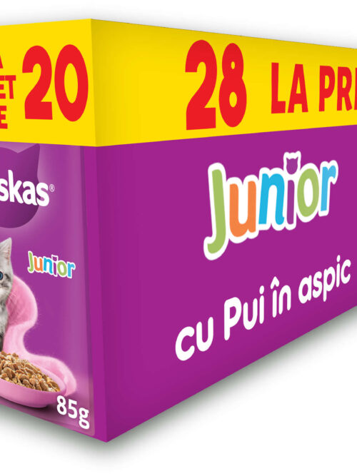 WHISKAS Plic JUNIOR hrană umedă pentru pisicuţe